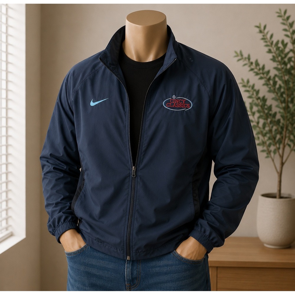 Nike Mens Dri-FIT Cincy Classics Track Jacket Navy Blue XL Full Zip‎ Volleyball